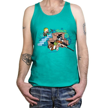 Fort Night - Tanktop Tanktop RIPT Apparel X-Small / Neon Blue