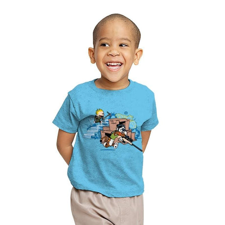 Fort Night - Youth T-Shirts RIPT Apparel X-small / Light blue