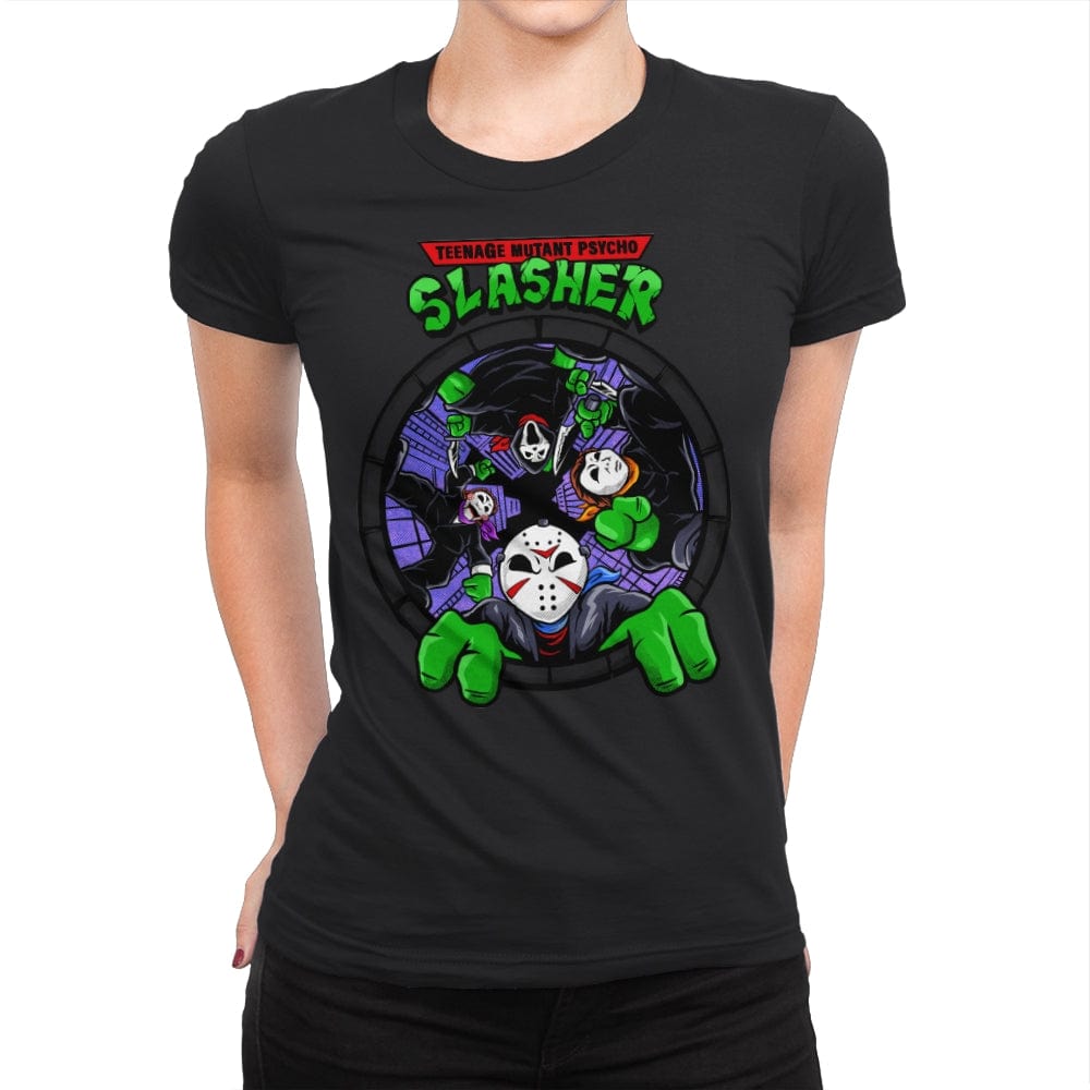 Four Slashers - Womens Premium T-Shirts RIPT Apparel Small / Black