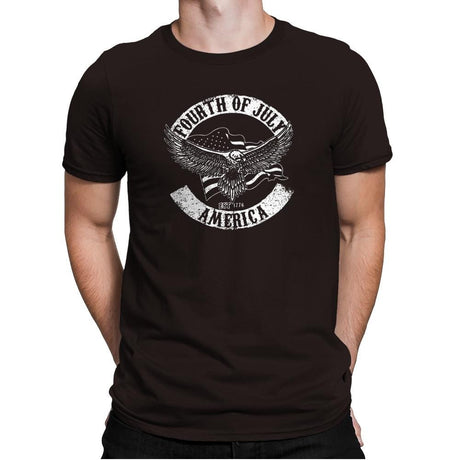 Fourth Of July - Star-Spangled - Mens Premium T-Shirts RIPT Apparel Small / Dark Chocolate
