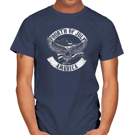 Fourth Of July - Star-Spangled - Mens T-Shirts RIPT Apparel Small / Navy