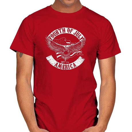 Fourth Of July - Star-Spangled - Mens T-Shirts RIPT Apparel Small / Red