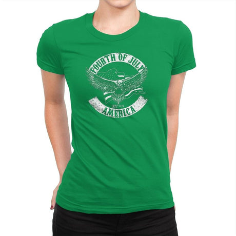 Fourth Of July - Star-Spangled - Womens Premium T-Shirts RIPT Apparel Small / Kelly Green