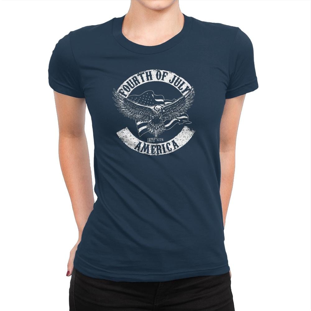 Fourth Of July - Star-Spangled - Womens Premium T-Shirts RIPT Apparel Small / Midnight Navy
