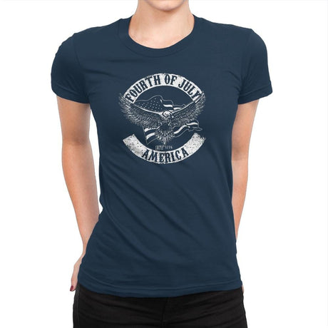 Fourth Of July - Star-Spangled - Womens Premium T-Shirts RIPT Apparel Small / Midnight Navy