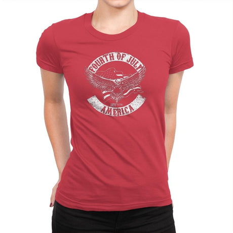 Fourth Of July - Star-Spangled - Womens Premium T-Shirts RIPT Apparel Small / Red