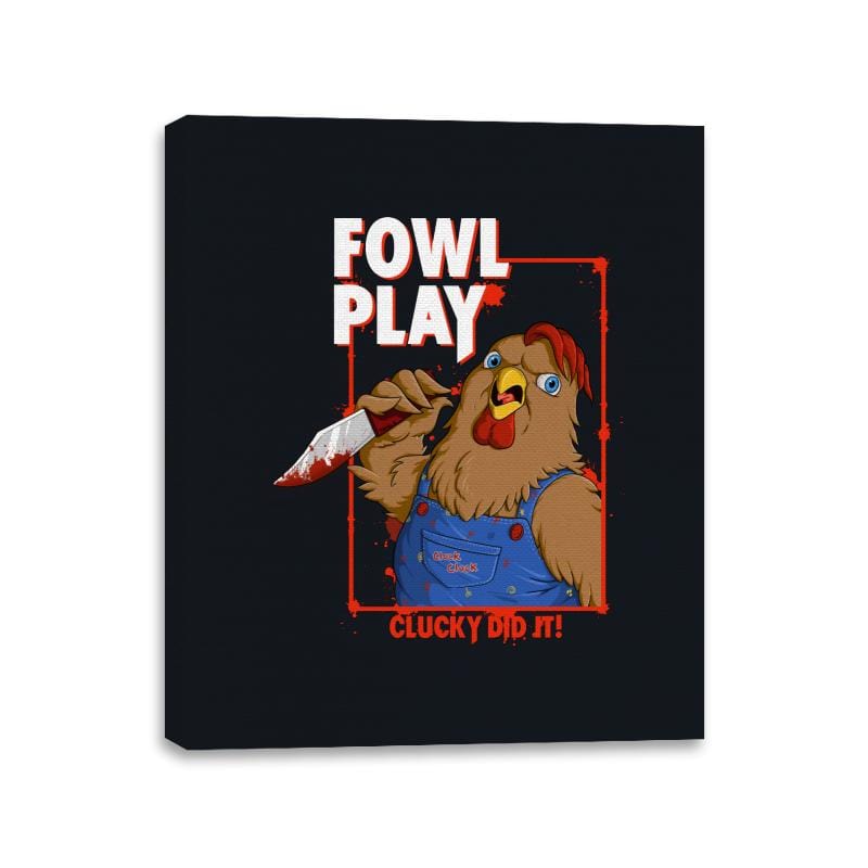 Fowl Play - Canvas Wraps Canvas Wraps RIPT Apparel 11x14 / Black