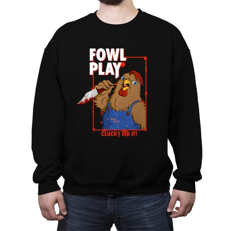 Fowl Play - Crew Neck Sweatshirt Crew Neck Sweatshirt RIPT Apparel Small / Black