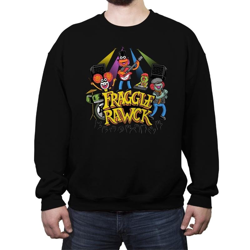 Fraggle Rawk - Crew Neck Sweatshirt Crew Neck Sweatshirt RIPT Apparel Small / Black