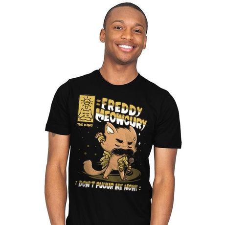 Freddy Meowcury - Mens T-Shirts RIPT Apparel Small / Black