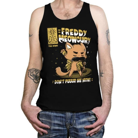 Freddy Meowcury - Tanktop Tanktop RIPT Apparel X-Small / Black