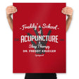 Freddy's School of Acupuncture - Prints Posters RIPT Apparel 18x24 / Red