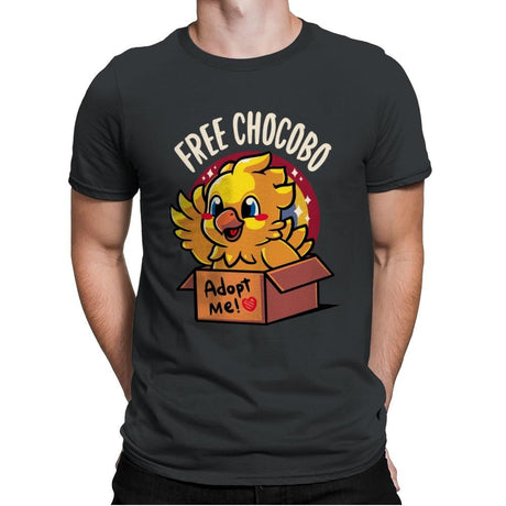 Free Chocobo - Mens Premium T-Shirts RIPT Apparel Small / Heavy Metal