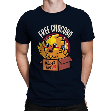 Free Chocobo - Mens Premium T-Shirts RIPT Apparel Small / Midnight Navy