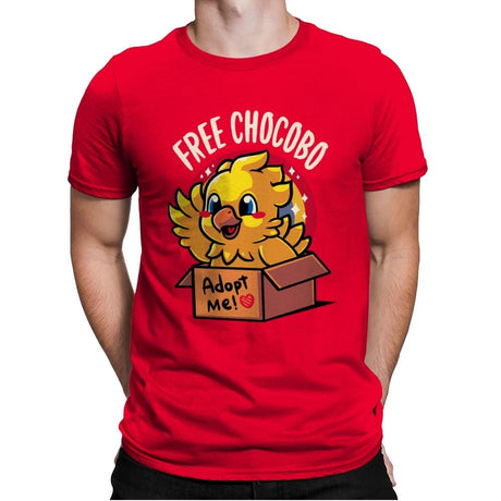 Free Chocobo - Mens Premium T-Shirts RIPT Apparel Small / Red