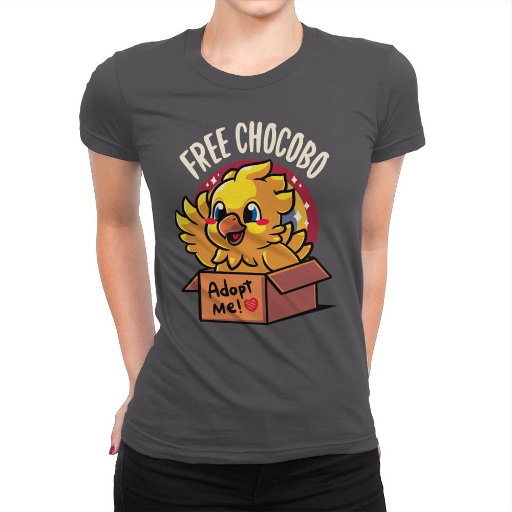 Free Chocobo - Womens Premium T-Shirts RIPT Apparel Small / Heavy Metal