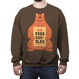 Free Cuddles - Crew Neck Sweatshirt Crew Neck Sweatshirt RIPT Apparel