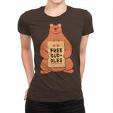 Free Cuddles - Womens Premium T-Shirts RIPT Apparel Small / Dark Chocolate