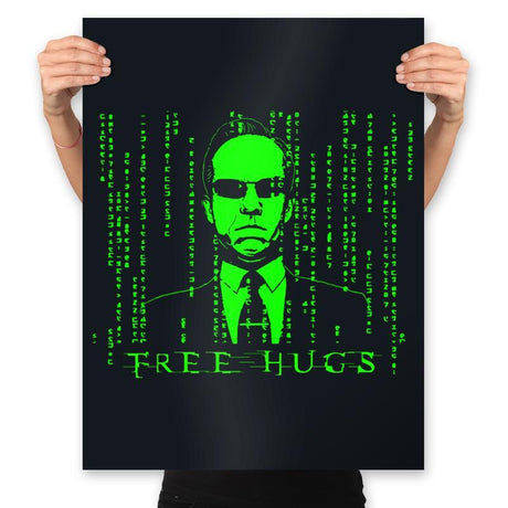 Free Hugs - Prints Posters RIPT Apparel 18x24 / Black