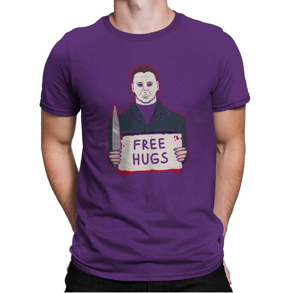 Free Hugs Yay - Mens Premium T-Shirts RIPT Apparel Small / Purple Rush