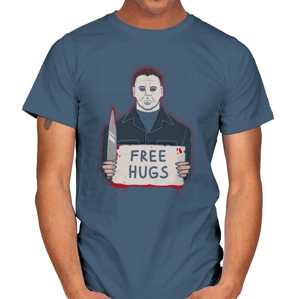 Free Hugs Yay - Mens T-Shirts RIPT Apparel Small / Indigo Blue