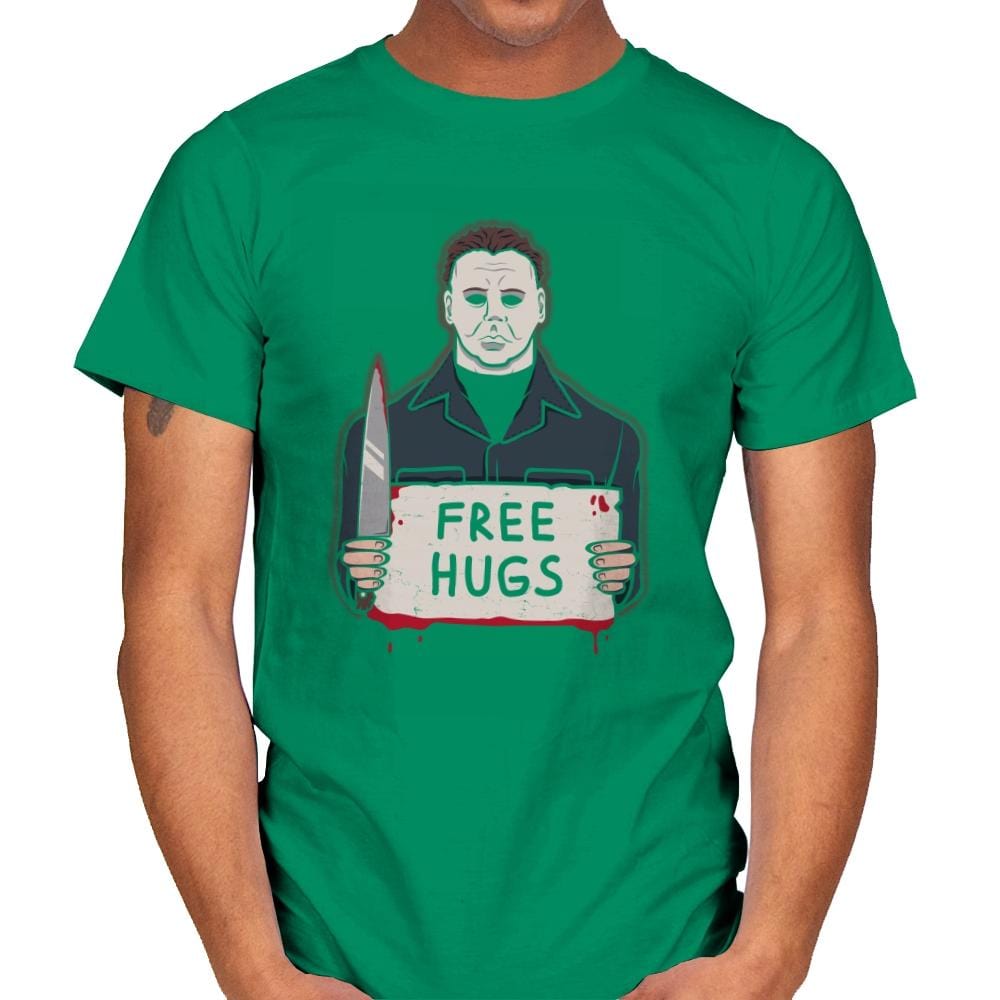 Free Hugs Yay - Mens T-Shirts RIPT Apparel Small / Kelly Green