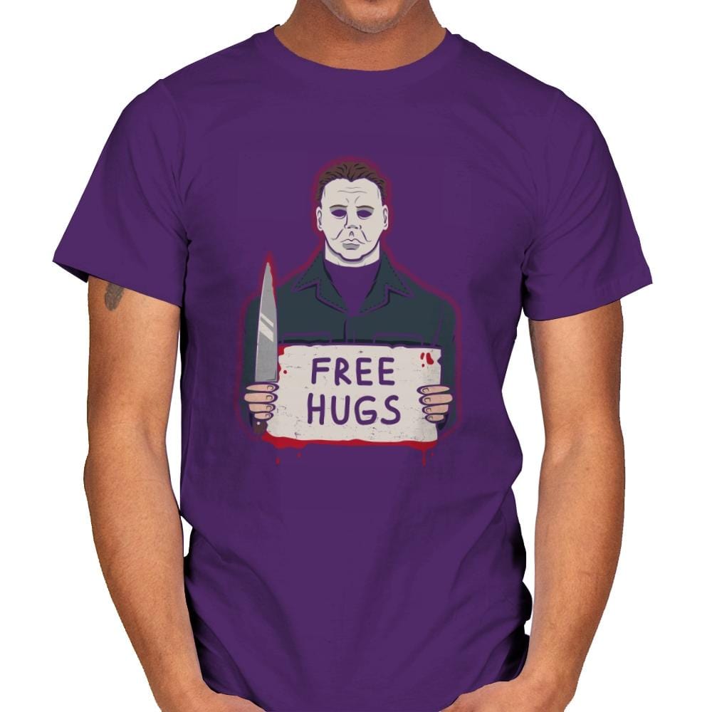 Free Hugs Yay - Mens T-Shirts RIPT Apparel Small / Purple