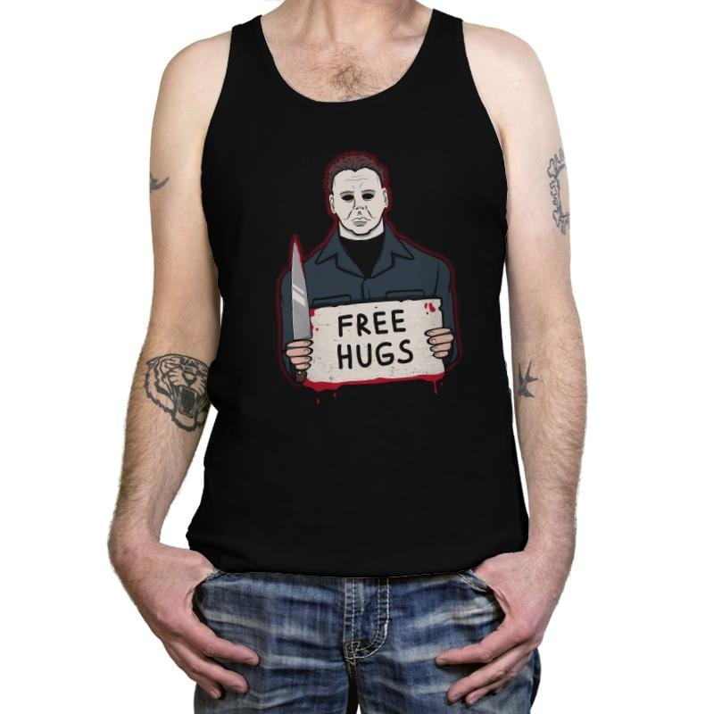 Free Hugs Yay - Tanktop Tanktop RIPT Apparel X-Small / Black