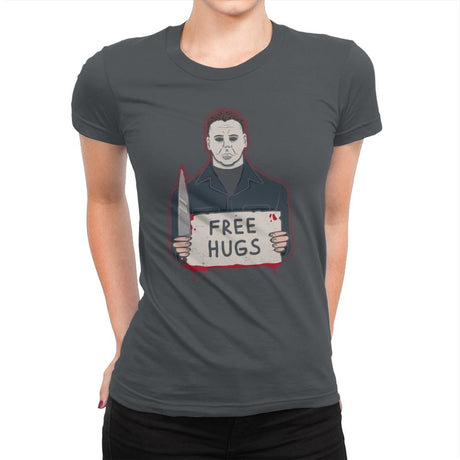 Free Hugs Yay - Womens Premium T-Shirts RIPT Apparel Small / Heavy Metal