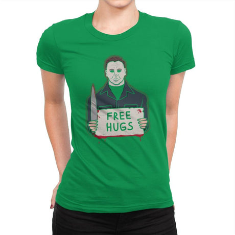Free Hugs Yay - Womens Premium T-Shirts RIPT Apparel Small / Kelly Green