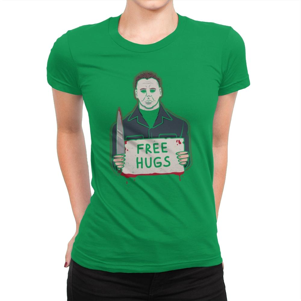 Free Hugs Yay - Womens Premium T-Shirts RIPT Apparel Small / Kelly Green