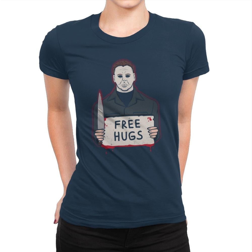 Free Hugs Yay - Womens Premium T-Shirts RIPT Apparel Small / Midnight Navy