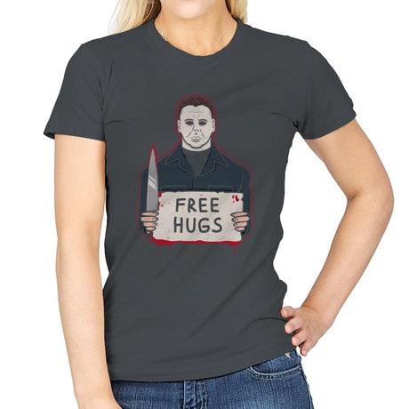 Free Hugs Yay - Womens T-Shirts RIPT Apparel Small / Charcoal