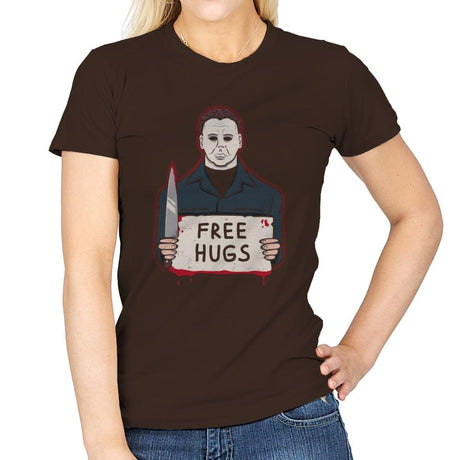 Free Hugs Yay - Womens T-Shirts RIPT Apparel Small / Dark Chocolate