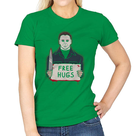 Free Hugs Yay - Womens T-Shirts RIPT Apparel Small / Irish Green