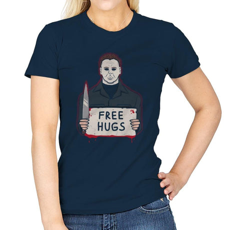 Free Hugs Yay - Womens T-Shirts RIPT Apparel Small / Navy