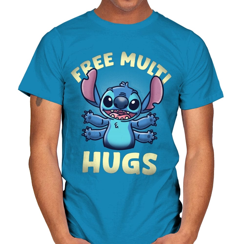 Free Multi Hugs - Mens T-Shirts RIPT Apparel Small / Sapphire