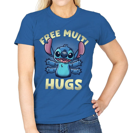Free Multi Hugs - Womens T-Shirts RIPT Apparel Small / Royal