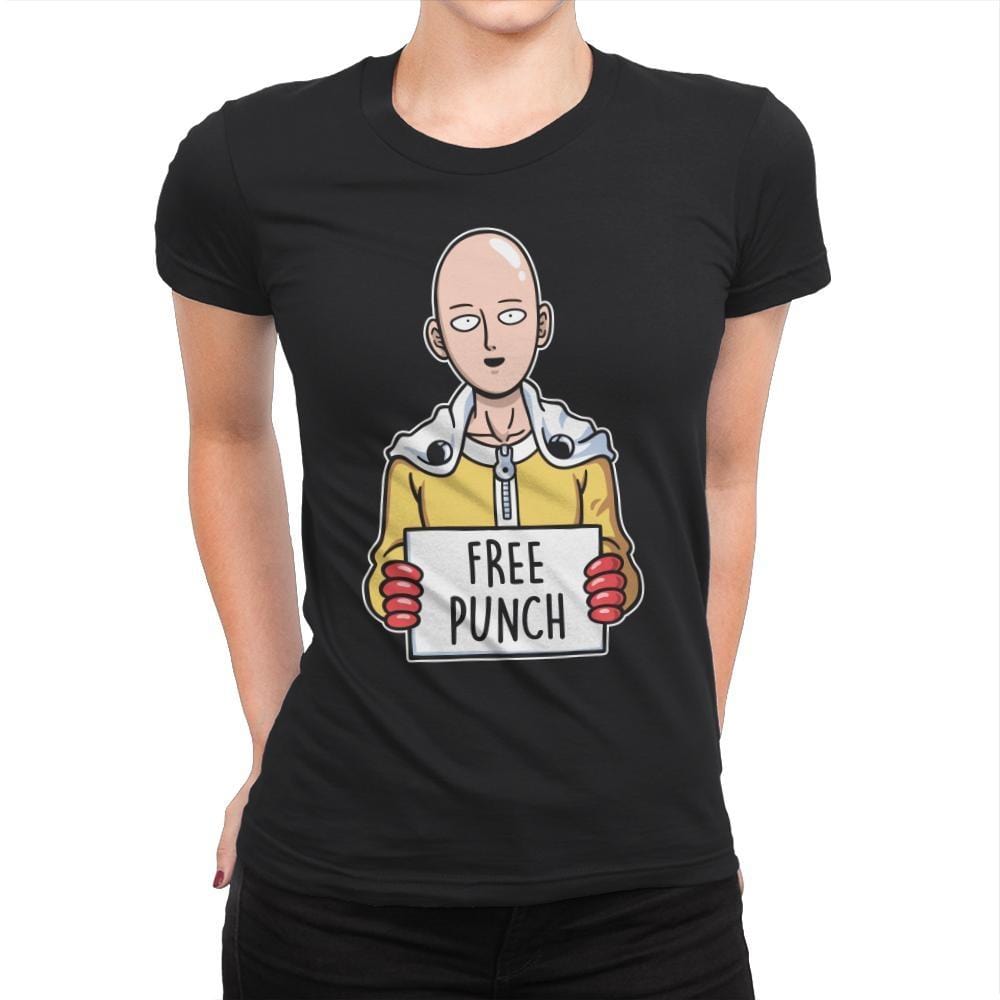 Free Punch - Womens Premium T-Shirts RIPT Apparel Small / Black