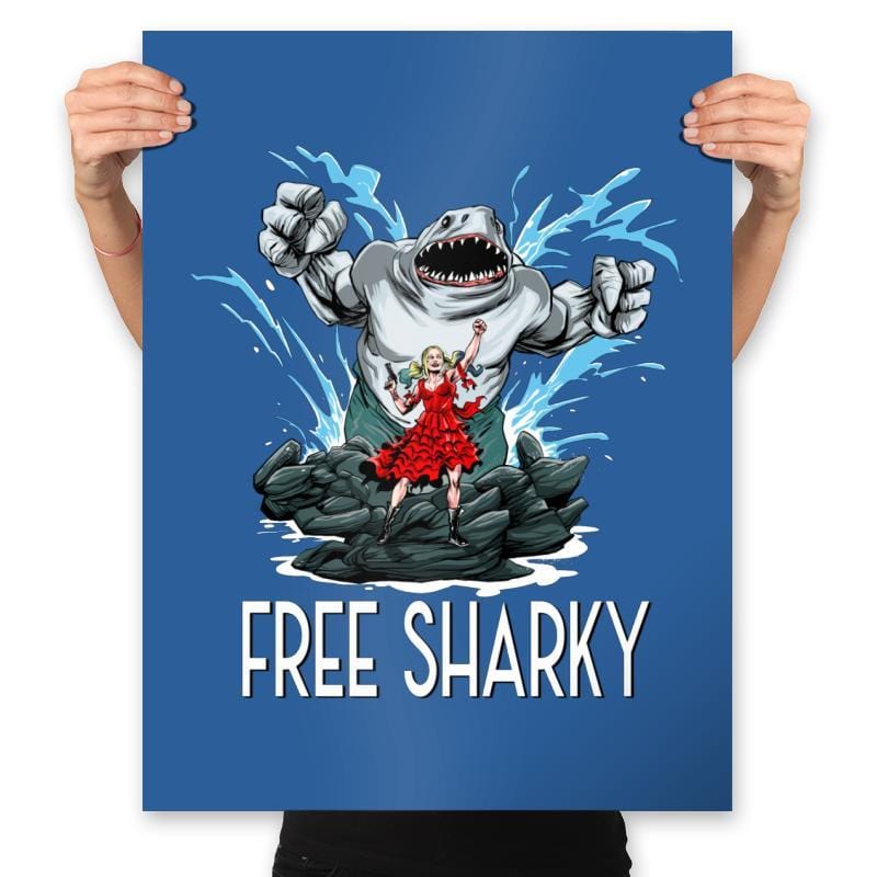 Free Sharky - Prints Posters RIPT Apparel 18x24 / Royal