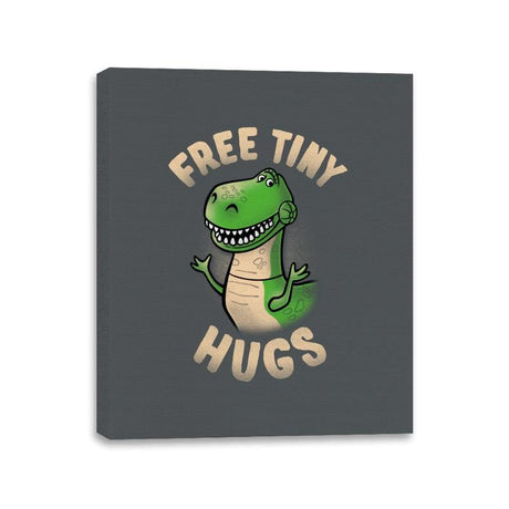 Free Tiny Hugs - Canvas Wraps Canvas Wraps RIPT Apparel 11x14 / Charcoal