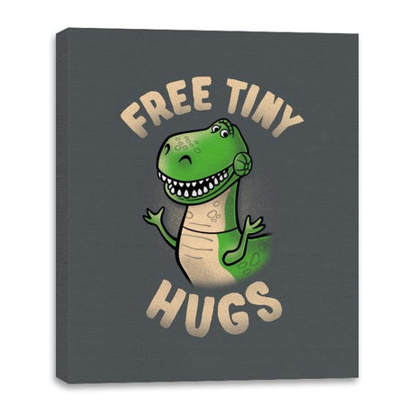 Free Tiny Hugs - Canvas Wraps Canvas Wraps RIPT Apparel 16x20 / Charcoal