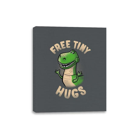 Free Tiny Hugs - Canvas Wraps Canvas Wraps RIPT Apparel 8x10 / Charcoal