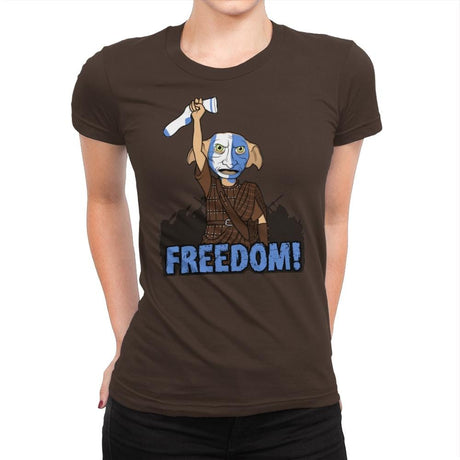 Freedobby - Raffitees - Womens Premium T-Shirts RIPT Apparel Small / Dark Chocolate
