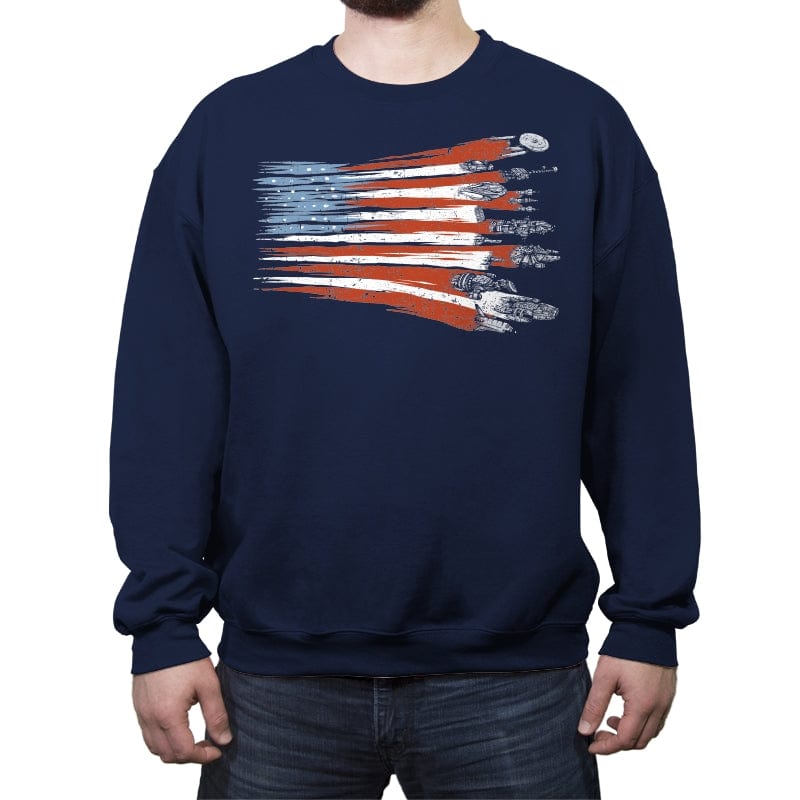 Freedom Fighters - Crew Neck Sweatshirt Crew Neck Sweatshirt RIPT Apparel Small / Navy