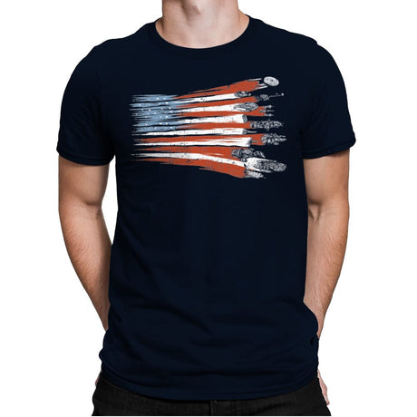 Freedom Fighters - Mens Premium T-Shirts RIPT Apparel Small / Midnight Navy