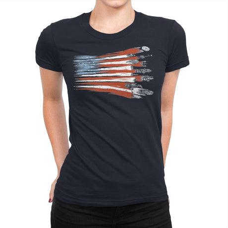 Freedom Fighters - Womens Premium T-Shirts RIPT Apparel Small / Midnight Navy