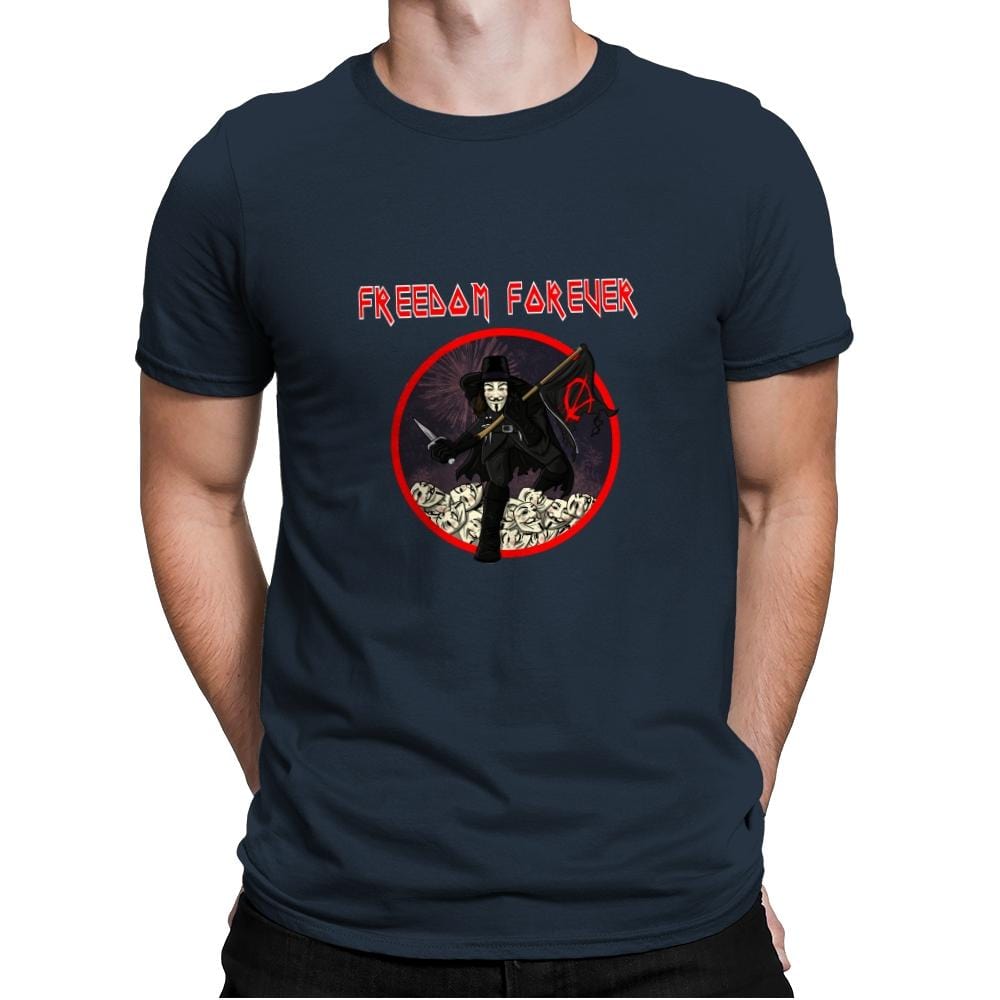 Freedom Forever - Mens Premium T-Shirts RIPT Apparel Small / Indigo