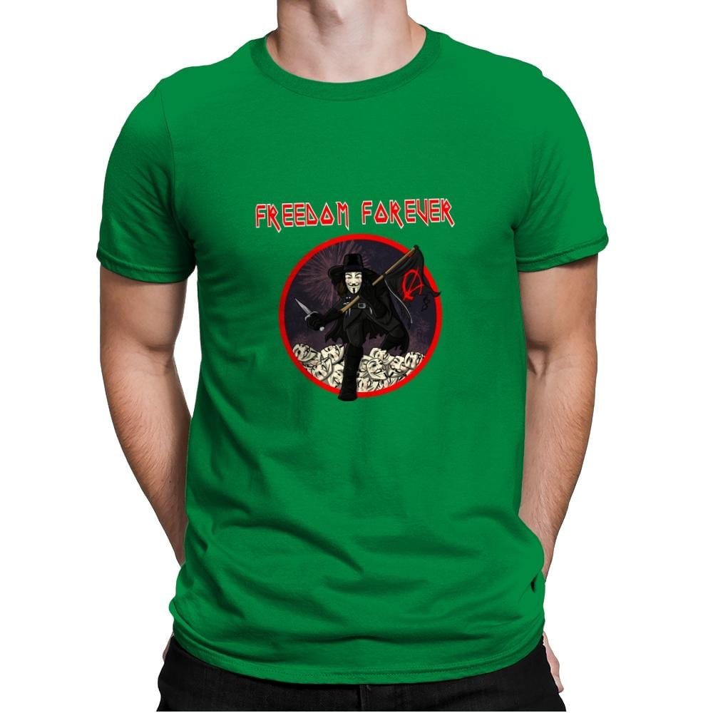 Freedom Forever - Mens Premium T-Shirts RIPT Apparel Small / Kelly Green