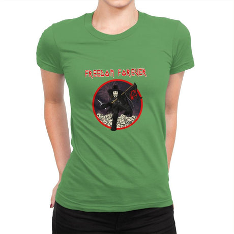 Freedom Forever - Womens Premium T-Shirts RIPT Apparel Small / Kelly Green
